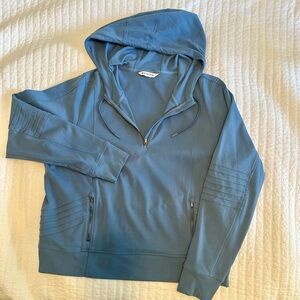 Athleta pullover quarter zip with hood